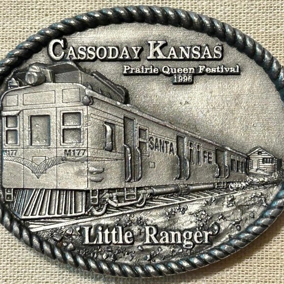 Vintage Belt Buckle 1996 Limited Edition Railroad Cassoday - Picture 3 of 8